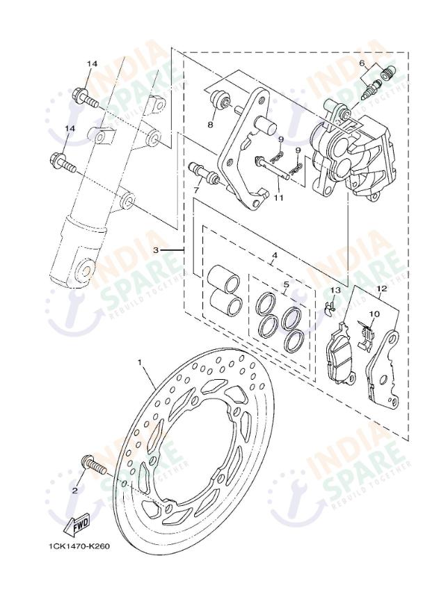 FRONT BRAKE CALIPER